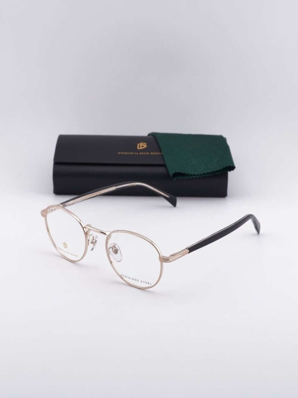 David Beckham DB 1127 0RHL 00 Round Eyeglasses 49mm - Gold